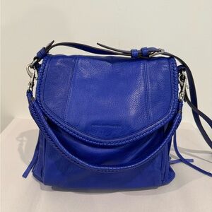 Aimee Kestenberg Electric Blue All for Love Zip Top Convertible Shoulder Bag.